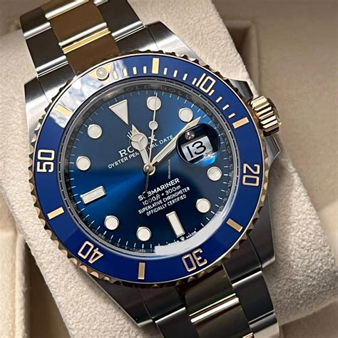 rolex submariner bicolor blue|2022 rolex submariner date bluesy.